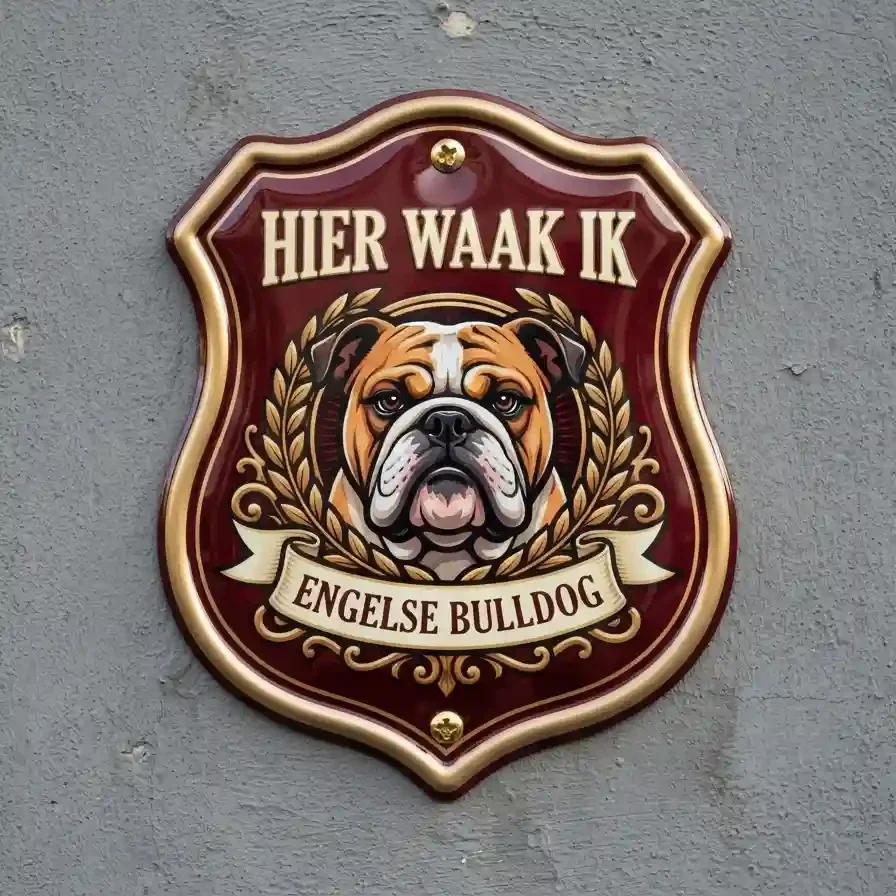 Waakbord Engelse Bulldog - 4mm Acryl