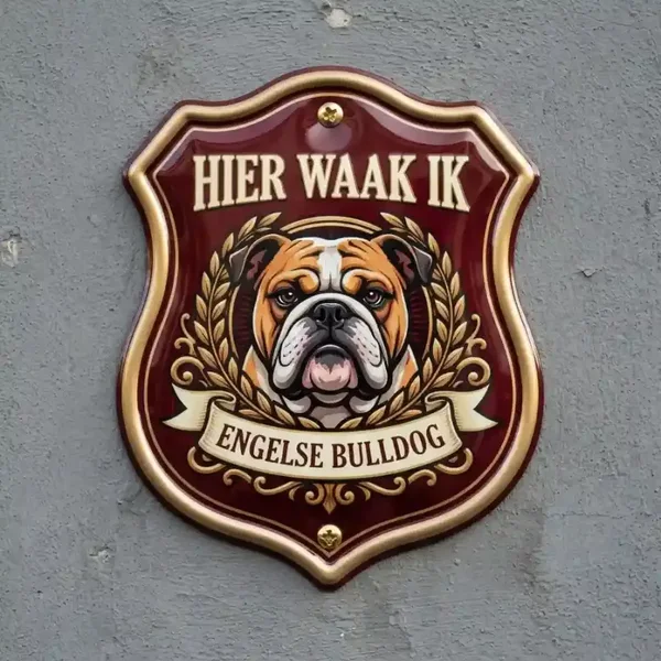 Waakbord Engelse Bulldog - 4mm Acryl