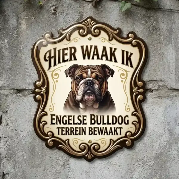 Waakbord Engelse Bulldog - 4mm Acryl