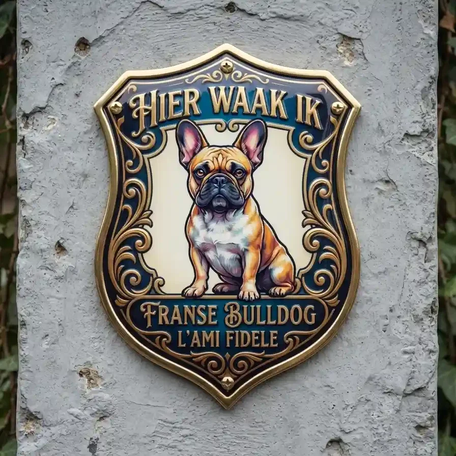 Waakbord Franse Bulldog - Schild Acryl