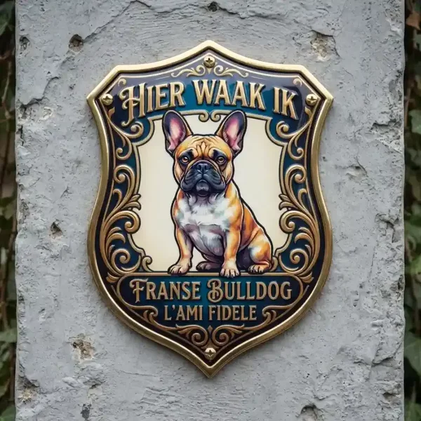 Waakbord Franse Bulldog - Schild Acryl