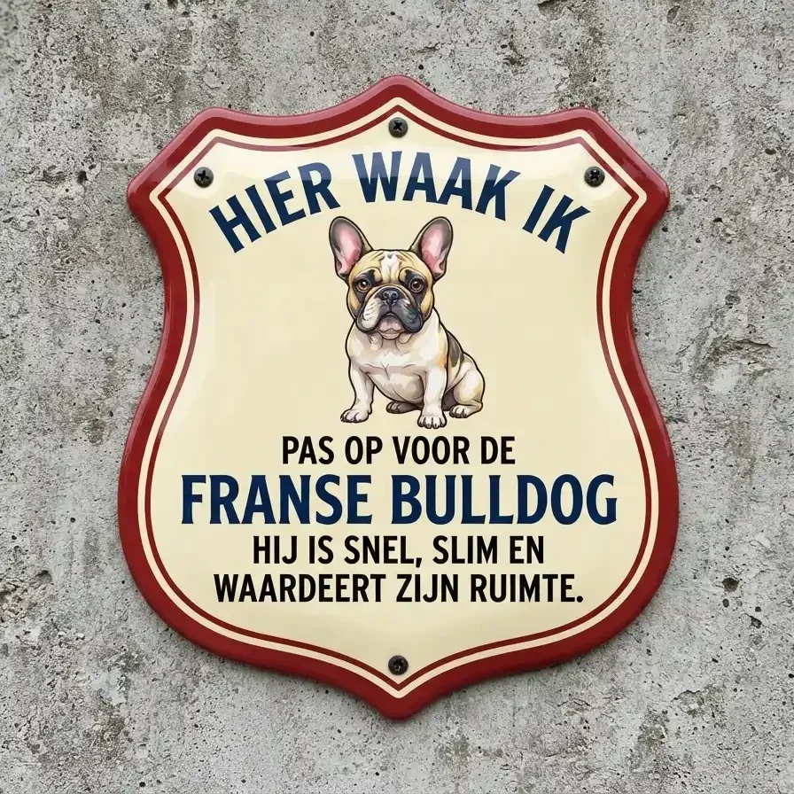 Waakbord Franse Bulldog Acryl 4mm