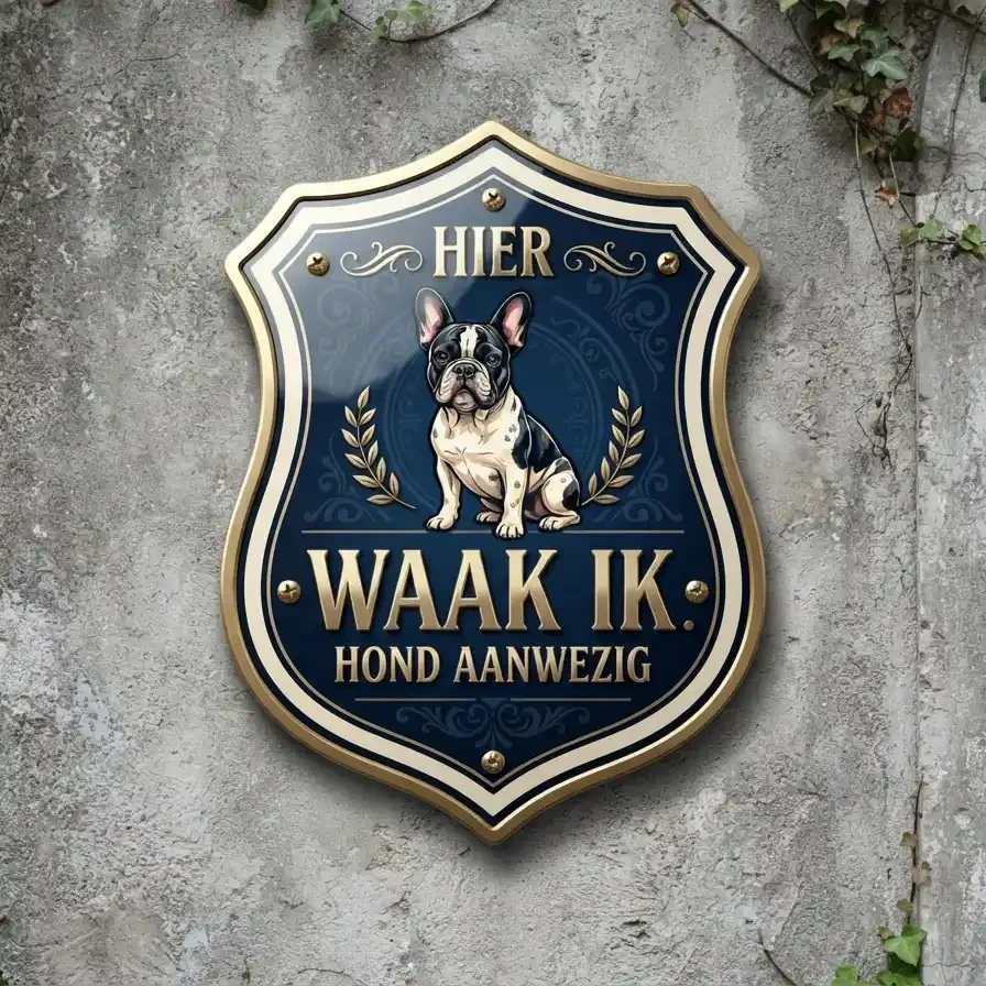 Waakbord Franse Bulldog - 4mm Acryl