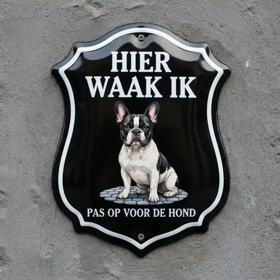 Waakbord Franse Bulldog - 4mm Acryl
