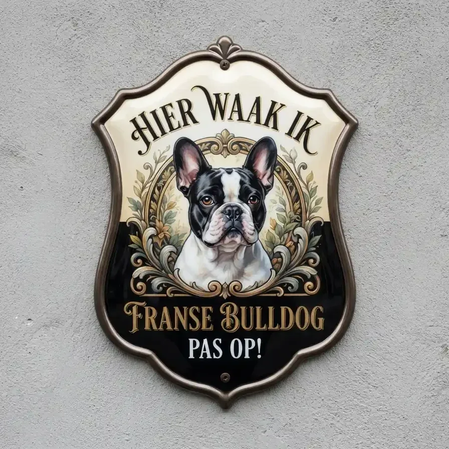 Waakbord Franse Bulldog - 4mm Acryl