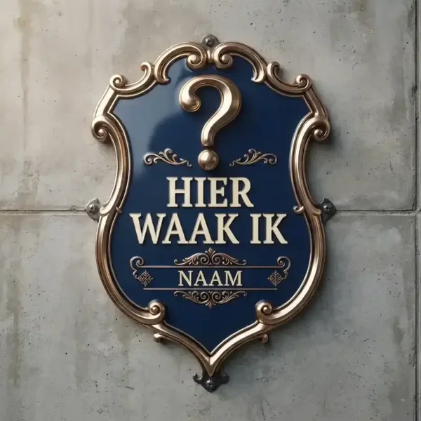 Gepersonaliseerd Waakbord Acryl - Hier Waak Ik
