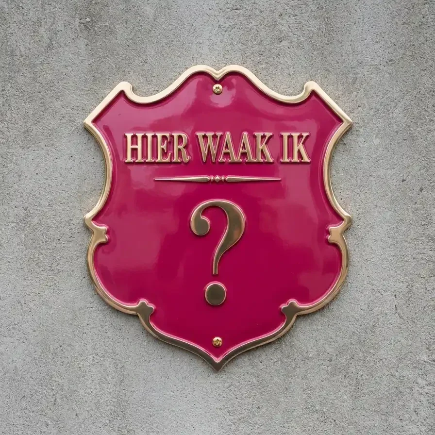 Waakbord Schild Roze - Eigen Hond & Naam