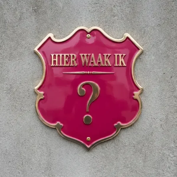 Waakbord Schild Roze - Eigen Hond & Naam