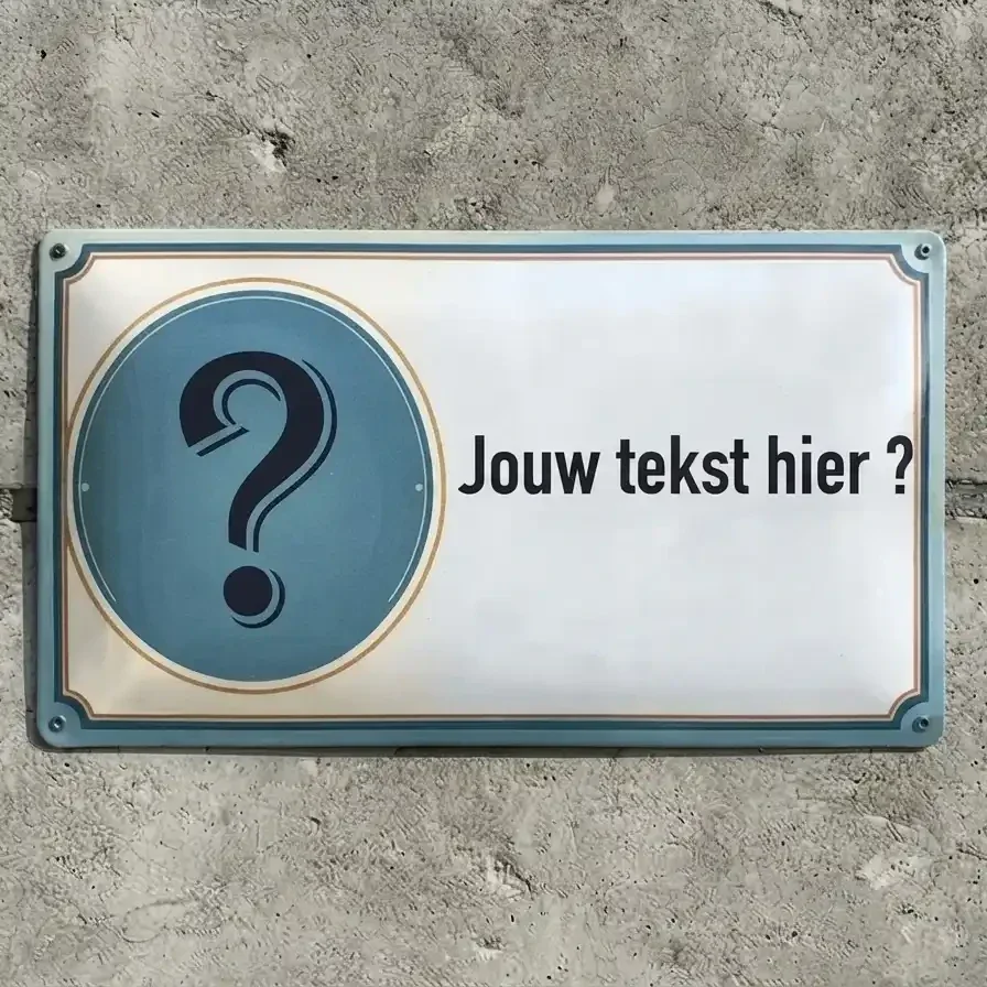 Gepersonaliseerd Metalen Waakbord met Eigen Hond en Tekst