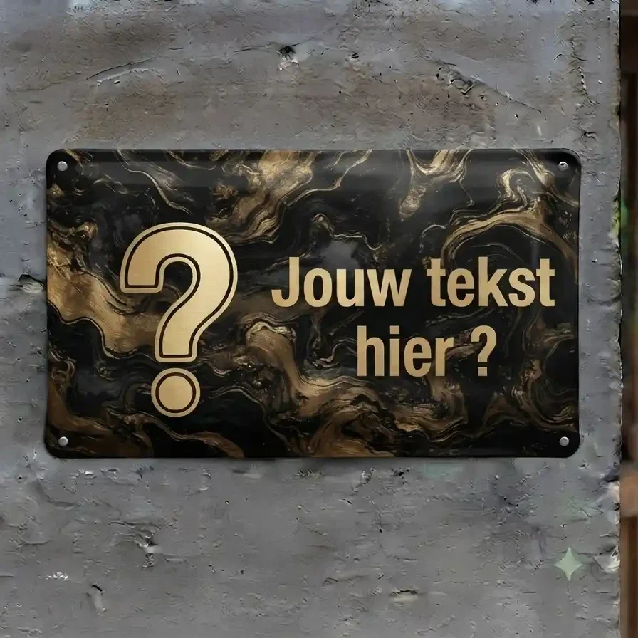 Gepersonaliseerd Metalen Honden Waakbord met Foto en Tekst
