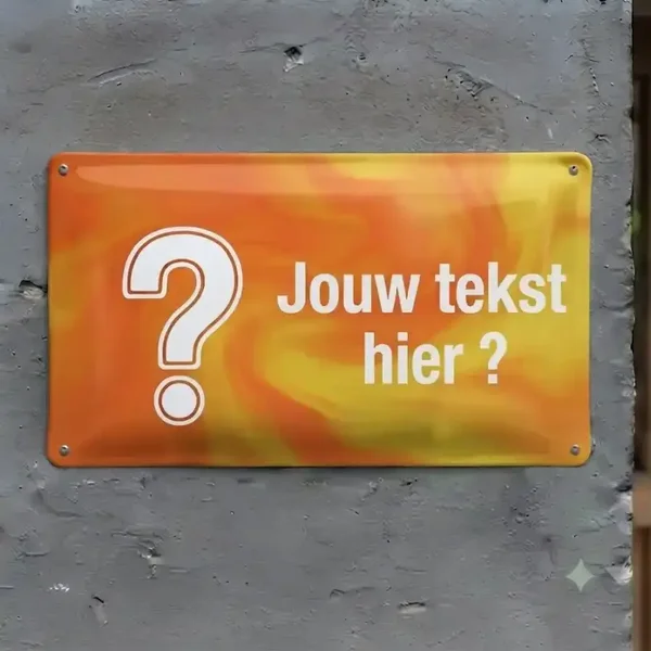 Persoonlijk Metalen Hondenbord met Eigen Foto en Tekst