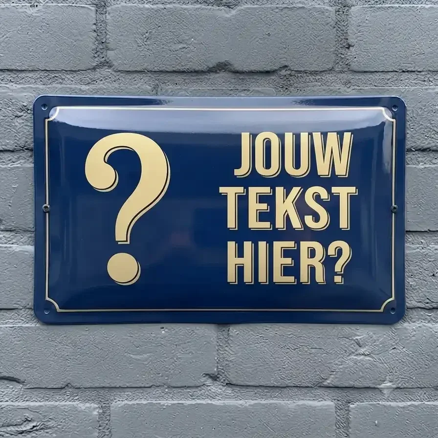 Gepersonaliseerd Metalen Hondenbord met Eigen Foto en Tekst