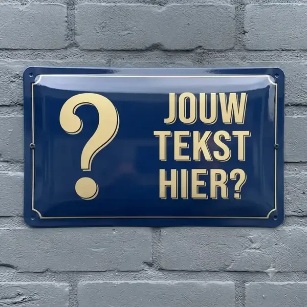 Gepersonaliseerd Metalen Hondenbord met Eigen Foto en Tekst