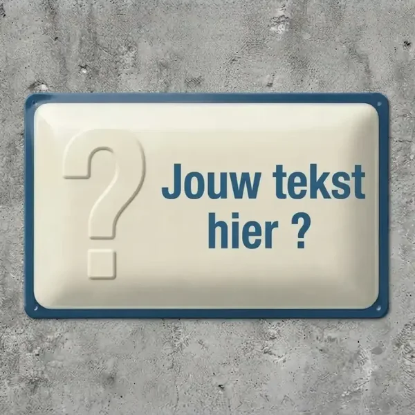 Gepersonaliseerd Metalen Waakbord met Eigen Hond en Tekst