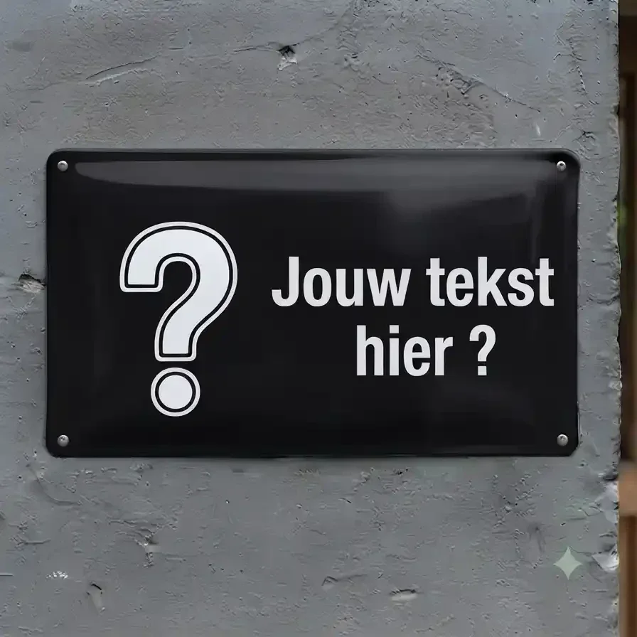 Persoonlijk Waakbord met Eigen Hond en Tekst - Vol Metaal