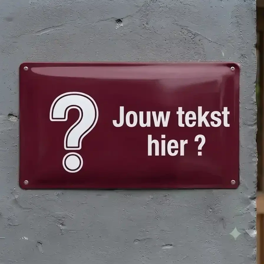 Gepersonaliseerd Metalen Waakbord met Eigen Hond en Tekst