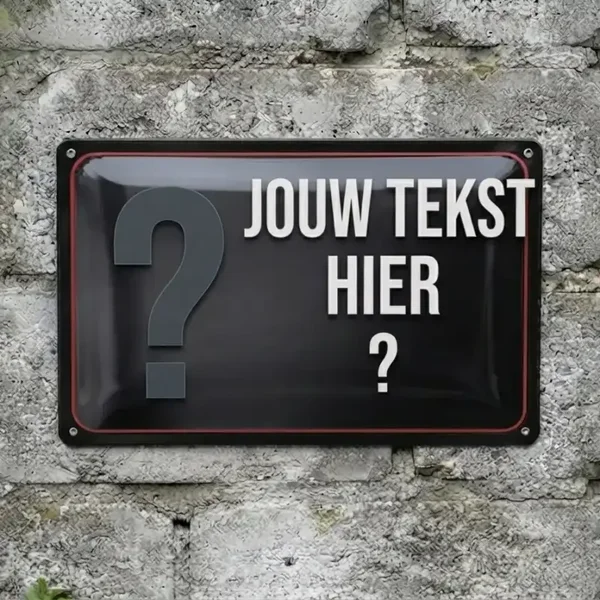 Persoonlijk Waakbord met Eigen Hond en Tekst - Metaal