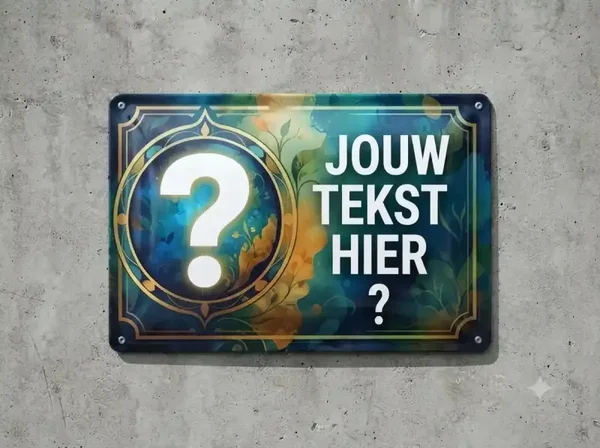 Gepersonaliseerd Metalen Waakbord met Eigen Hond en Tekst