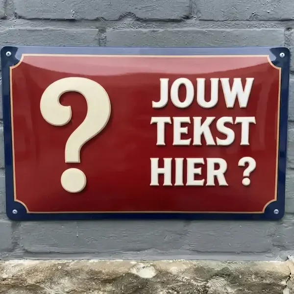 Gepersonaliseerd Metalen Waakbord met Eigen Hond en Tekst