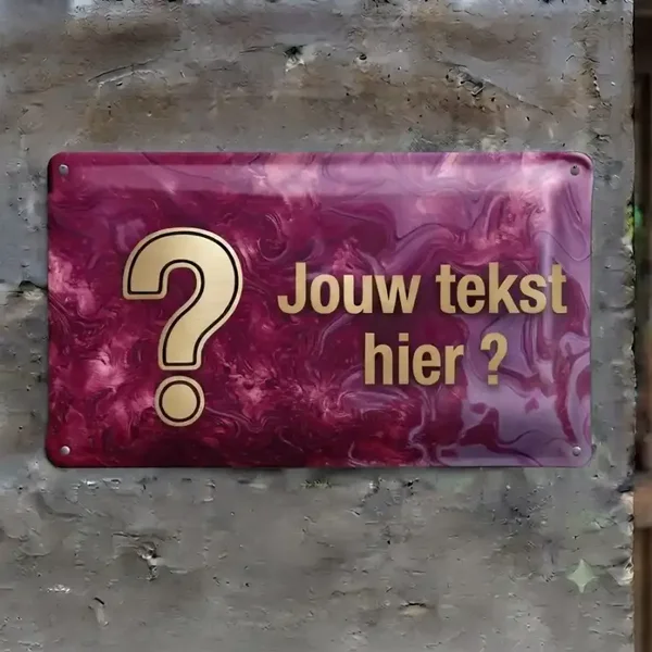 Gepersonaliseerd Metalen Waakbord met Eigen Hond en Tekst
