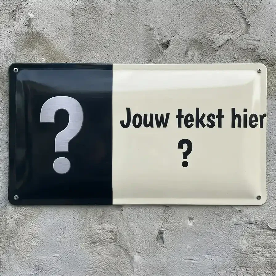 Gepersonaliseerd Metalen Waakbord met Eigen Hond en Tekst