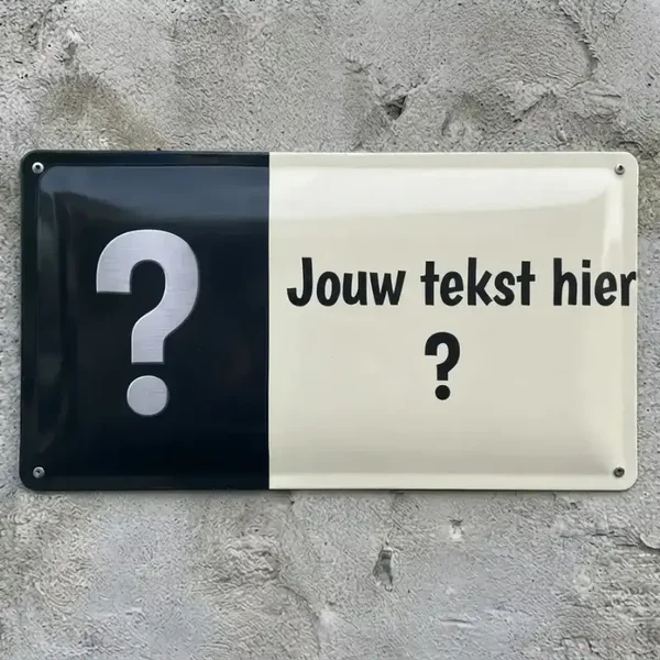 Gepersonaliseerd Metalen Waakbord met Eigen Hond en Tekst