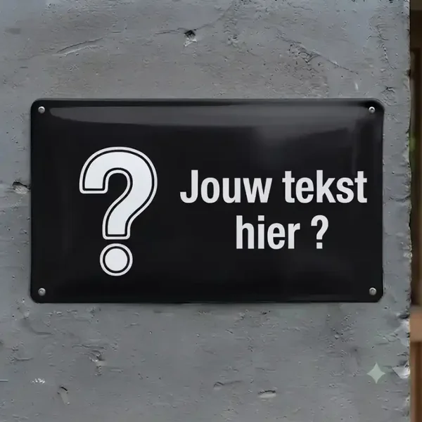 Persoonlijk Waakbord met Eigen Hond en Tekst - Vol Metaal