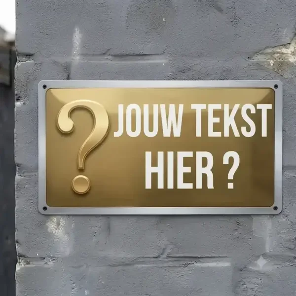 Gepersonaliseerd Metalen Waakbord met Eigen Hond en Tekst