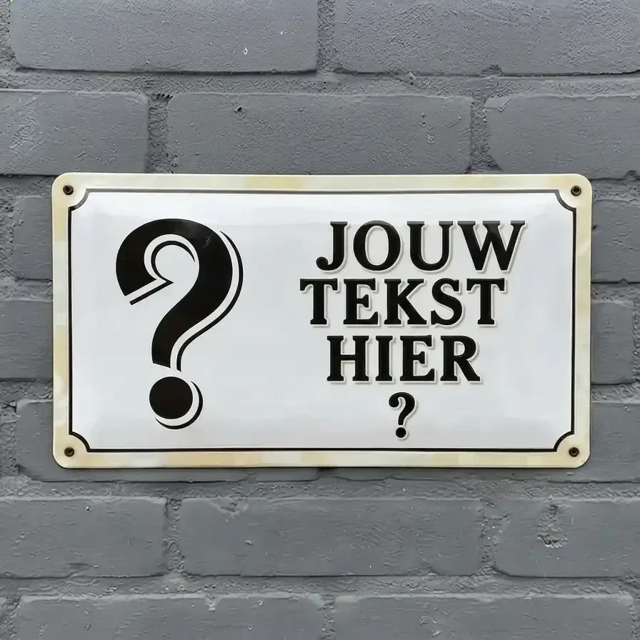 Gepersonaliseerd Metalen Waakbord met Eigen Hond en Tekst
