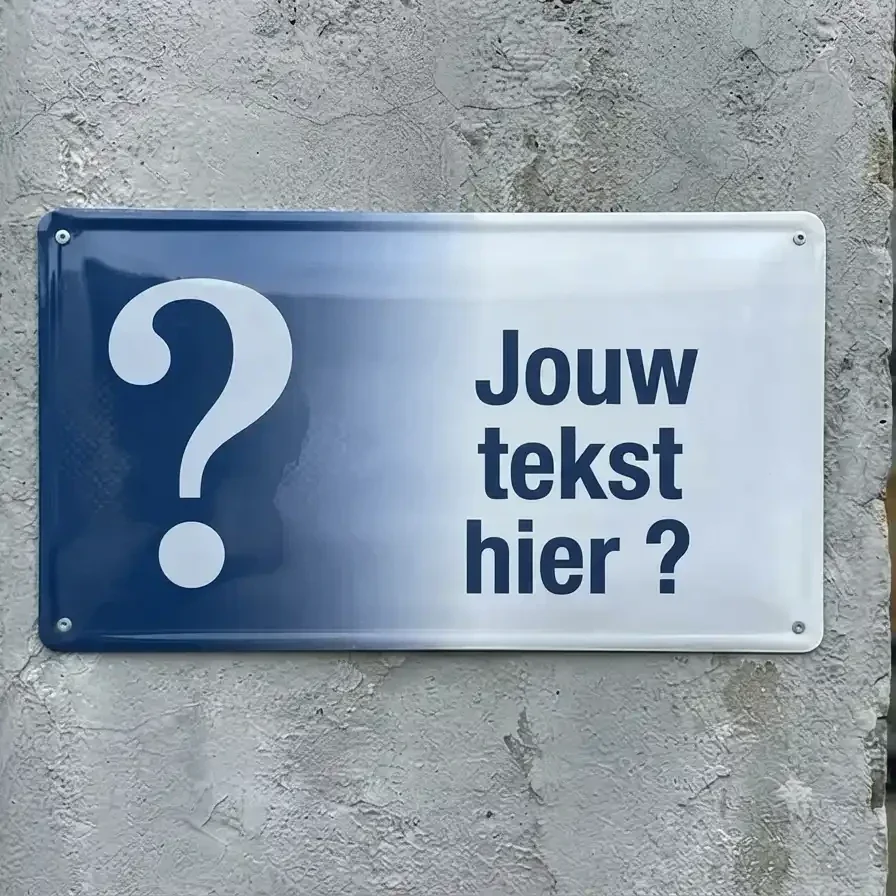 Gepersonaliseerd metalen waakbord met hondenfoto en tekst