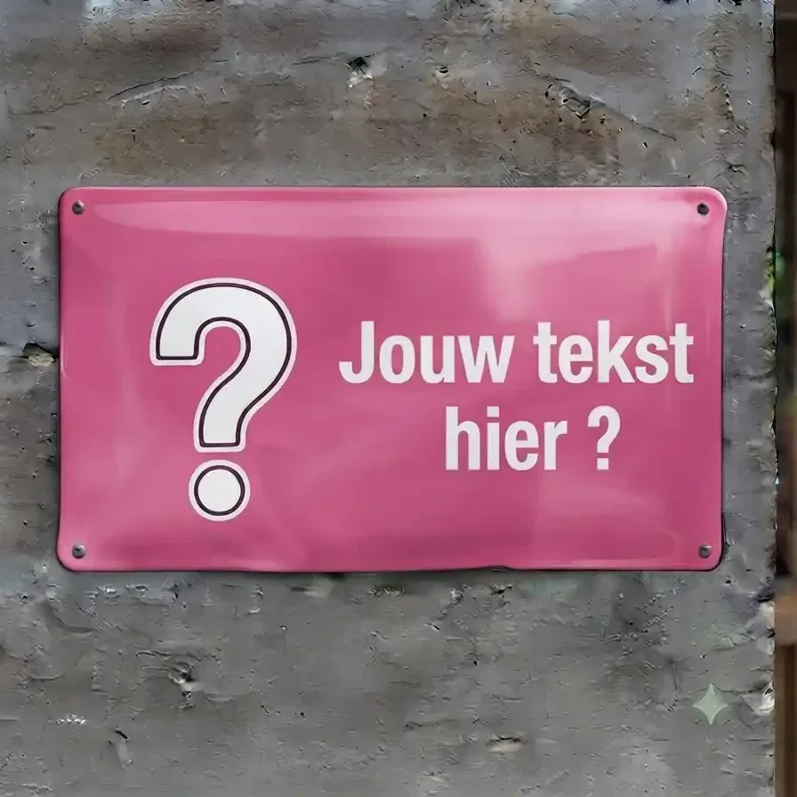 Persoonlijk Waakbord met Eigen Hond en Tekst - Vol Metaal