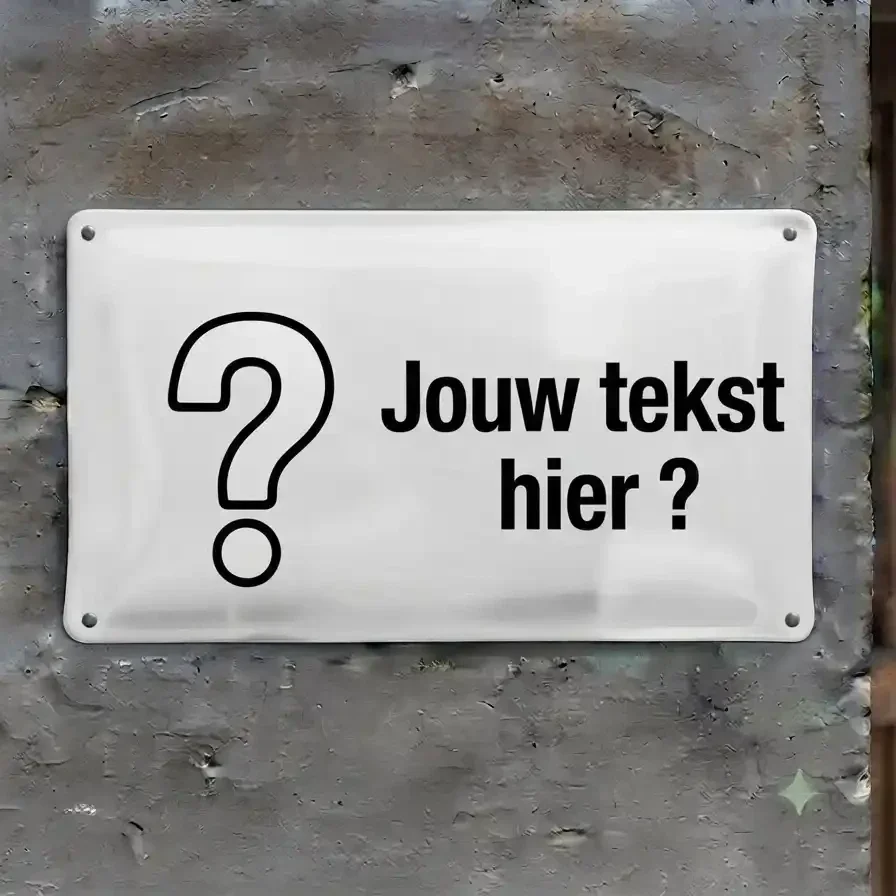 Gepersonaliseerd Metalen Waakbord met Eigen Hond en Tekst
