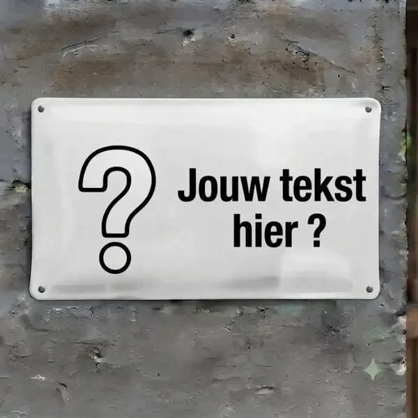 Gepersonaliseerd Metalen Waakbord met Eigen Hond en Tekst