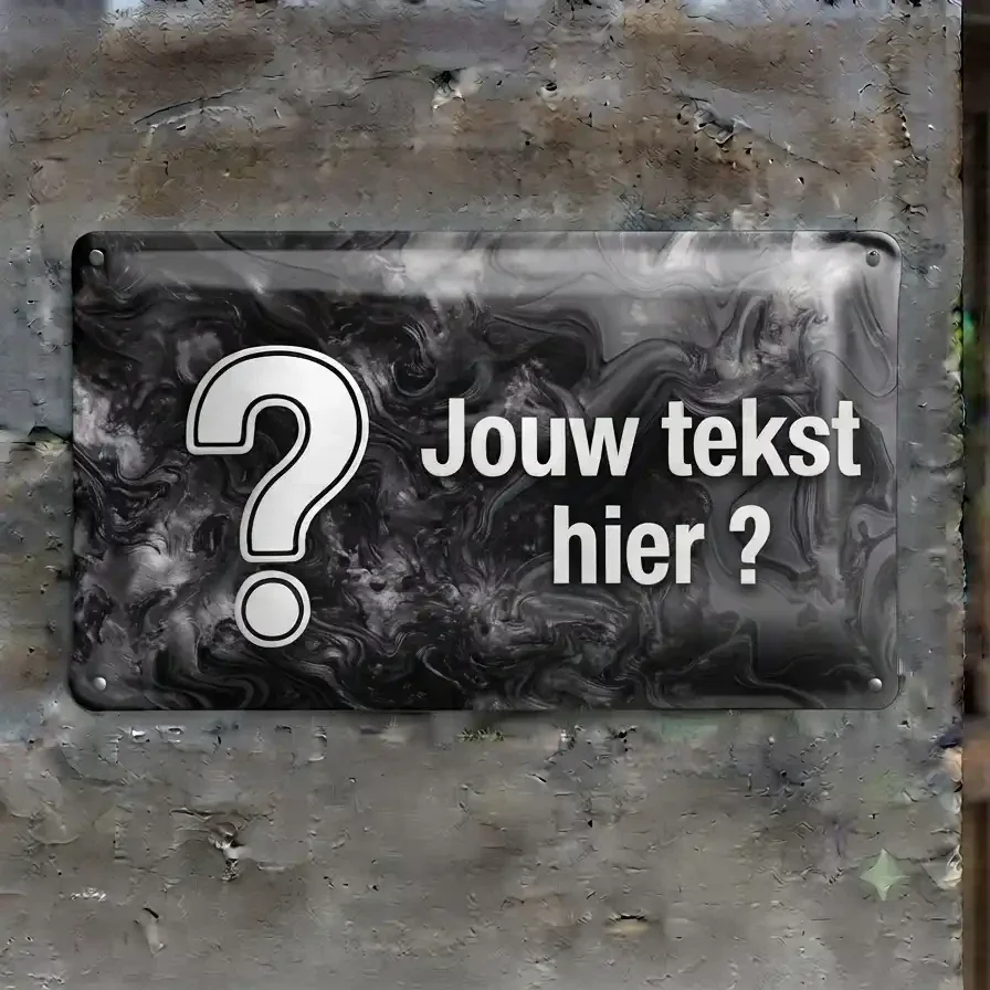 Gepersonaliseerd Waakbord Eigen Hond en Tekst Vol Metaal