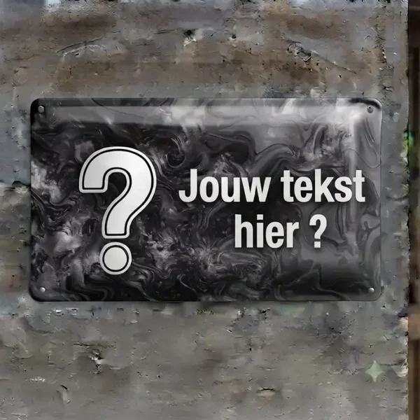 Gepersonaliseerd Waakbord Eigen Hond en Tekst Vol Metaal