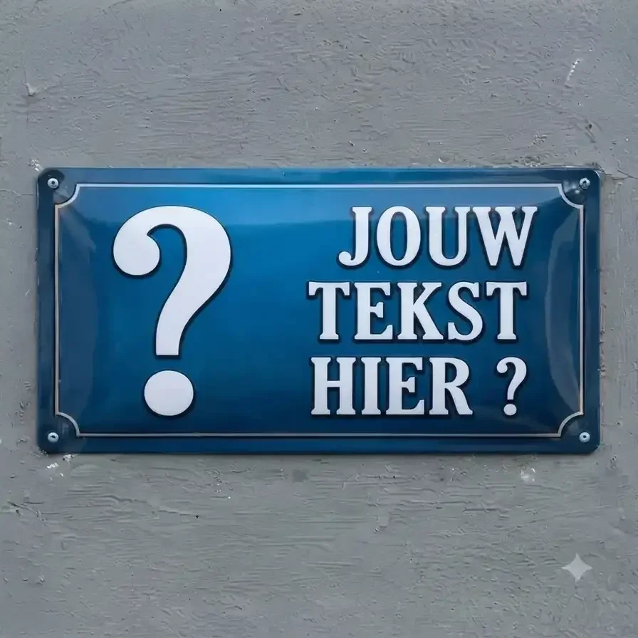 Persoonlijk Metalen Waakbord met Eigen Hond en Tekst