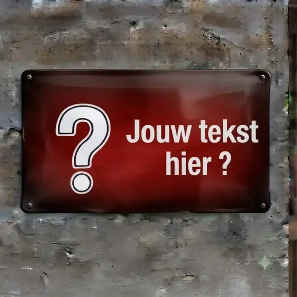 Gepersonaliseerd Vol Metalen Waakbord met Eigen Hond en Tekst