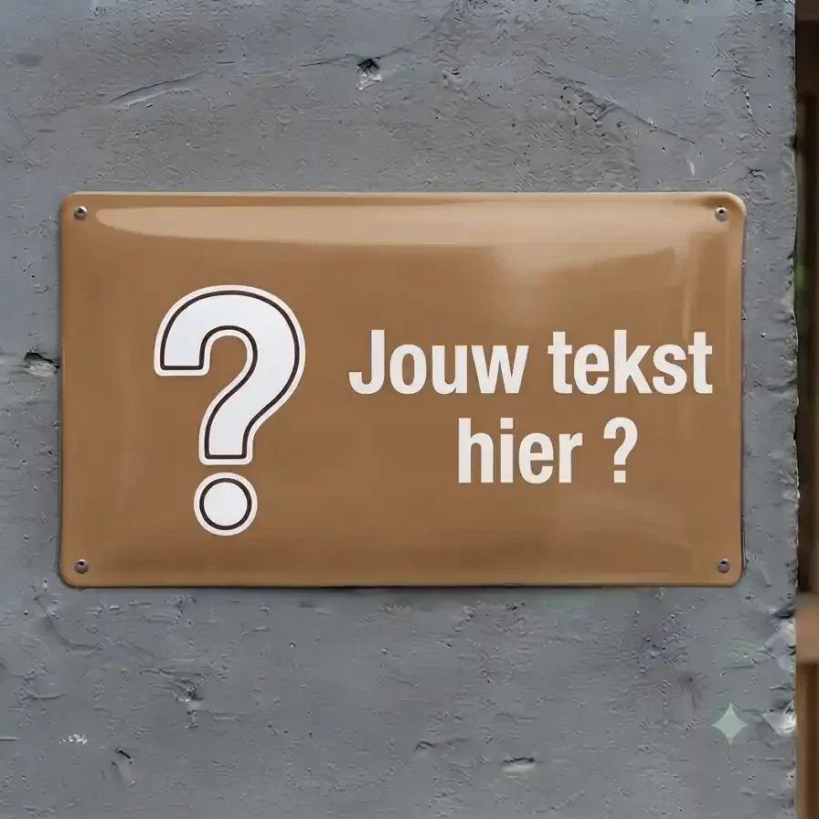 Persoonlijk Waakbord met Eigen Hond en Tekst – Metaal