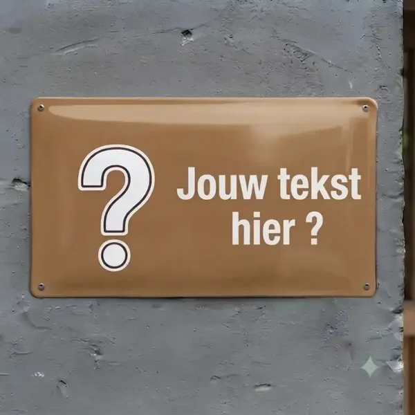Persoonlijk Waakbord met Eigen Hond en Tekst – Metaal