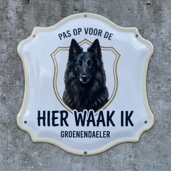 Waakbord Groenendaeler Acryl 4mm
