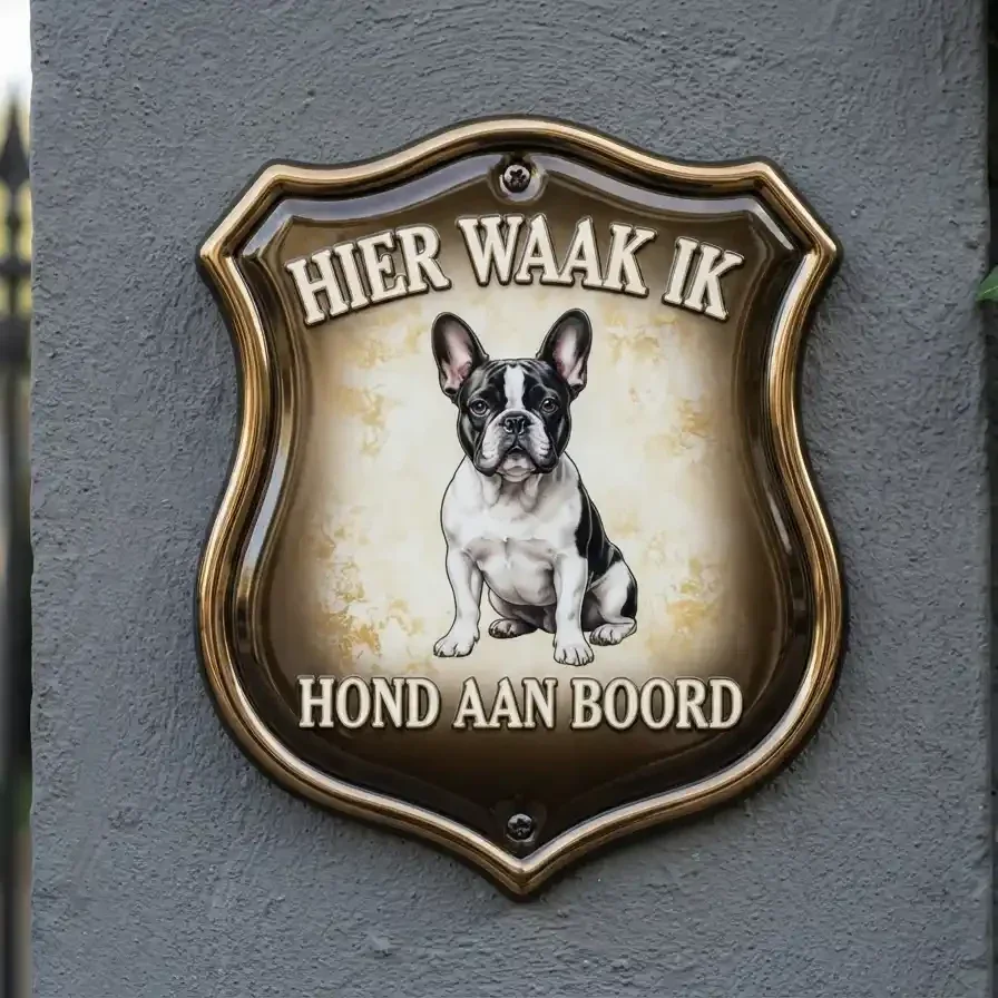Franse Bulldog Waakbord 4mm Acryl