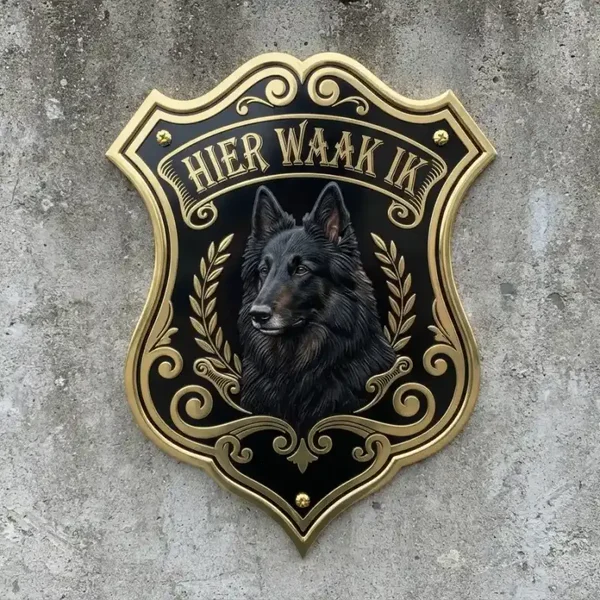 Groenendaeler Waakbord Acryl 4mm - Hier Waak Ik