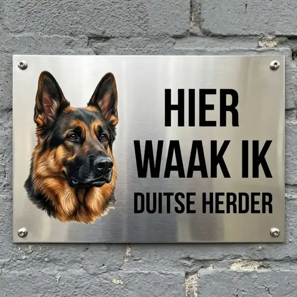 Waakbord Duitse Herder – Metaal