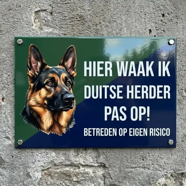 Metalen Waakbord Duitse Herder