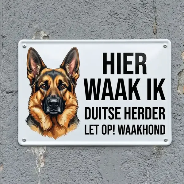 Waakbord Duitse Herder - Metaal
