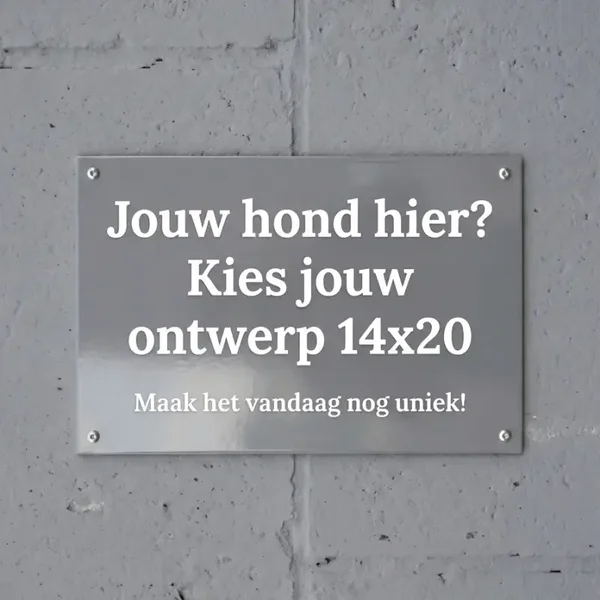 Gepersonaliseerd Metalen Waakbord - Eigen Hond 14x20