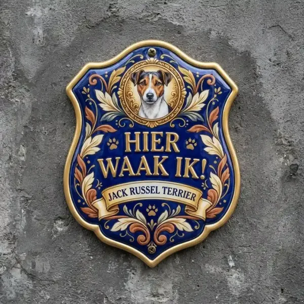 Waakbord Jack Russel - Hier Waak Ik