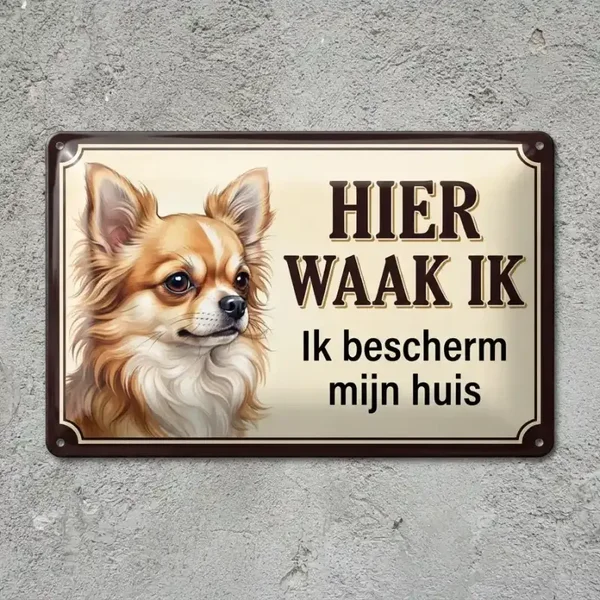Waakbord Langharige Chihuahua 7 designs