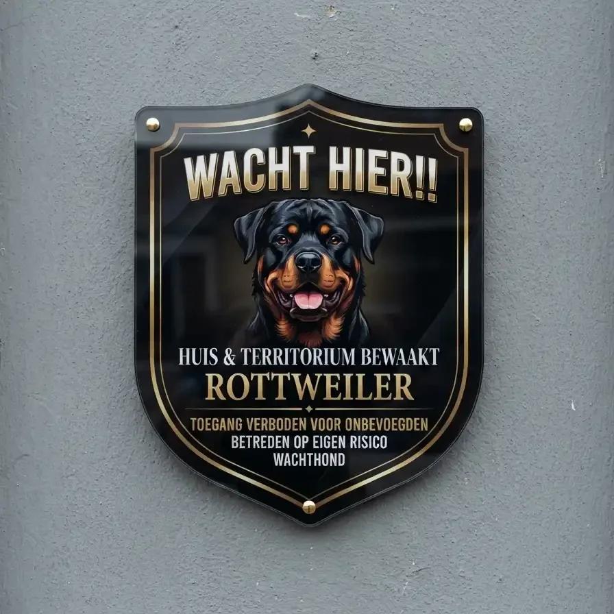 Waakbord Rottweiler – Schilderij Model