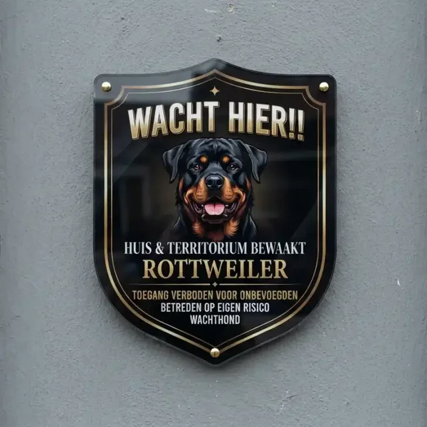 Waakbord Rottweiler – Schilderij Model